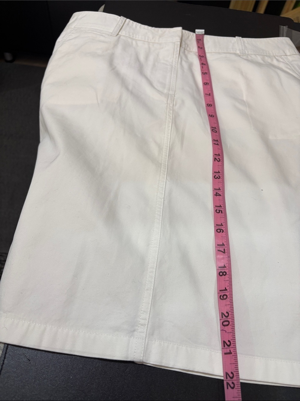 Lands End Chino Pencil,zipper,hip pockets,button back pockets, belt loop,slit - Picture 9 of 9